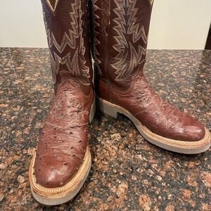 Vintage Lucchese 2000 full quill men’s ostrich boots men’s 7.5